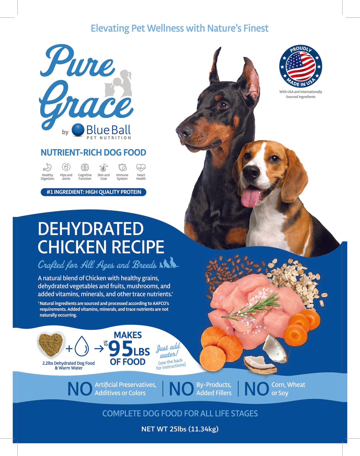 Pure Grace Dehydrated Chicken Recipe Dog Food