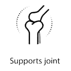 A black and white image of the logo for support.